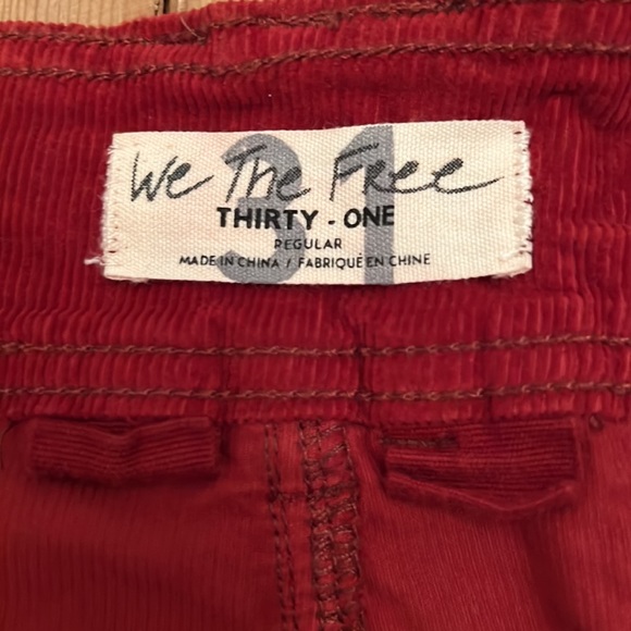 Maroon corduroy Free People skirt Size 31 - Picture 2 of 2